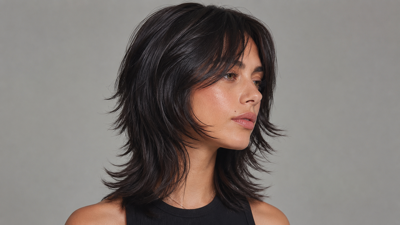 Feathered Wolf Cut Straight Hair Soft Texture